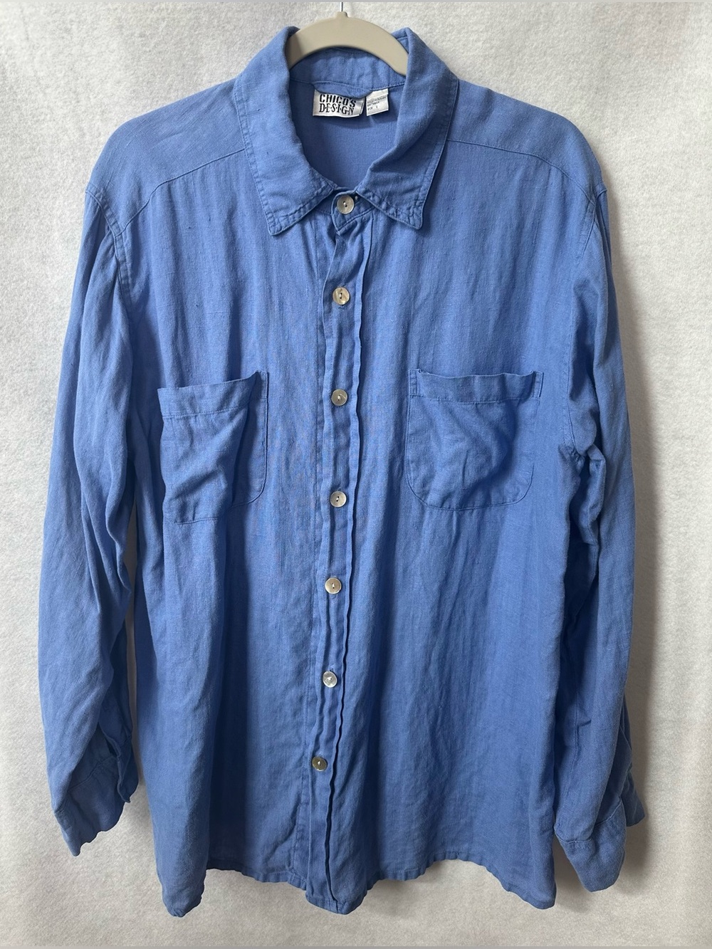 Chico's Light Blue Vintage Button Up Top